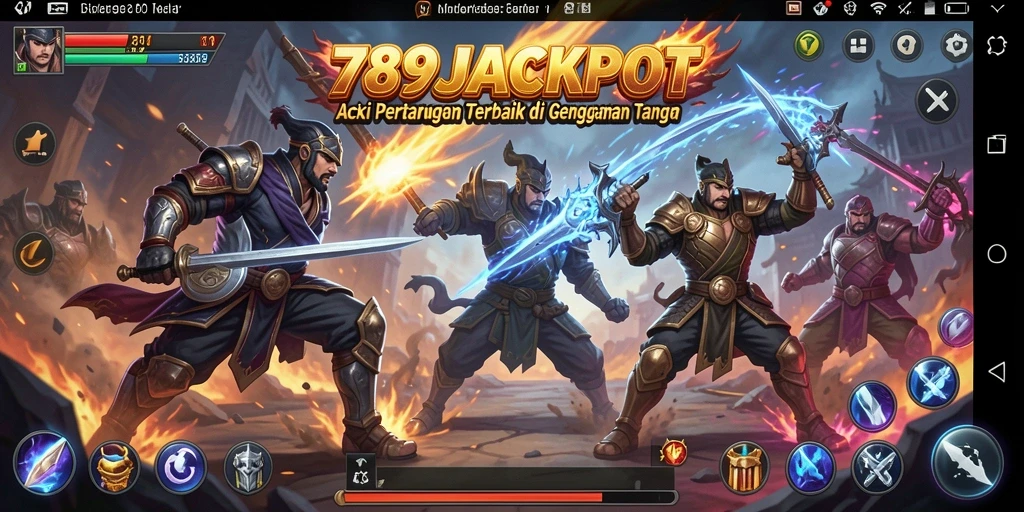 Tampilan seru karakter bertarung dalam 789JACKPOT.