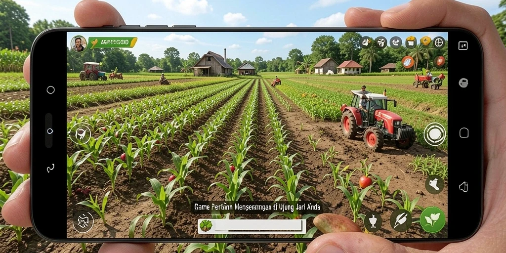 Tampilan gameplay API5000 yang menarik dan interaktif dalam bertani.
