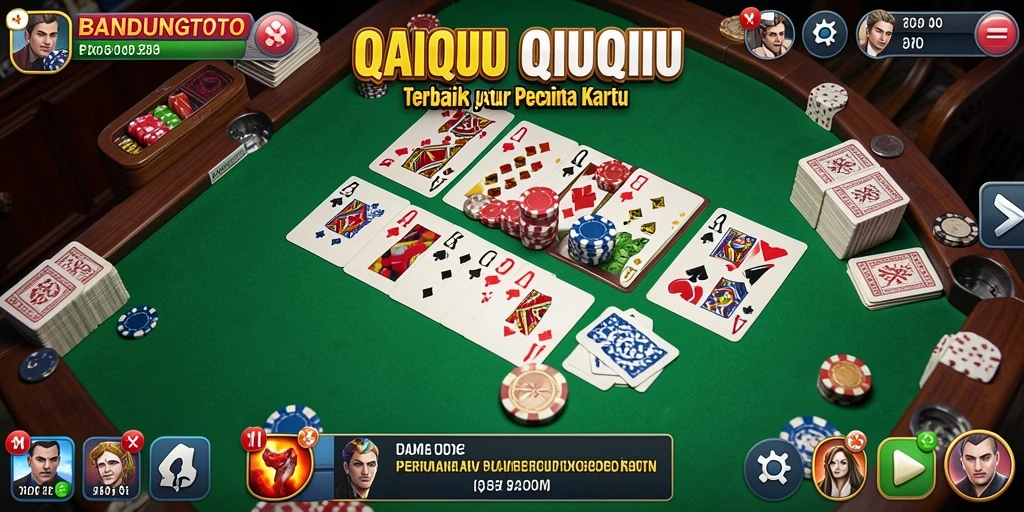 Tangkapan layar menunjukkan aksi seru bermain QiuQiu.