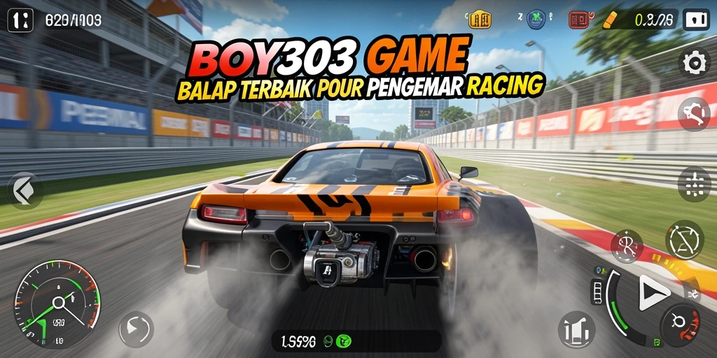 Gameplay mendebarkan dari game Racing BOY303 dengan mobil balap yang beraksi.