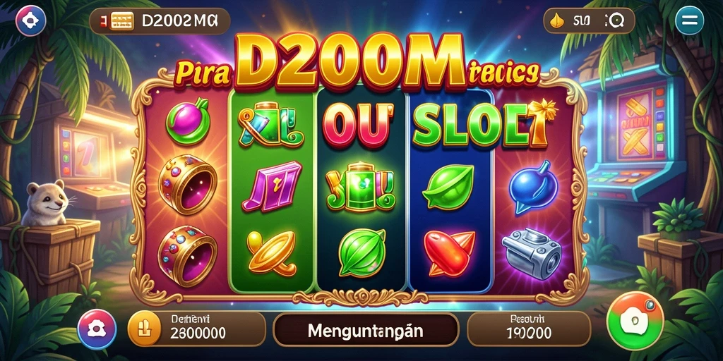 Gameplay Slot yang penuh warna dan seru di D200M.