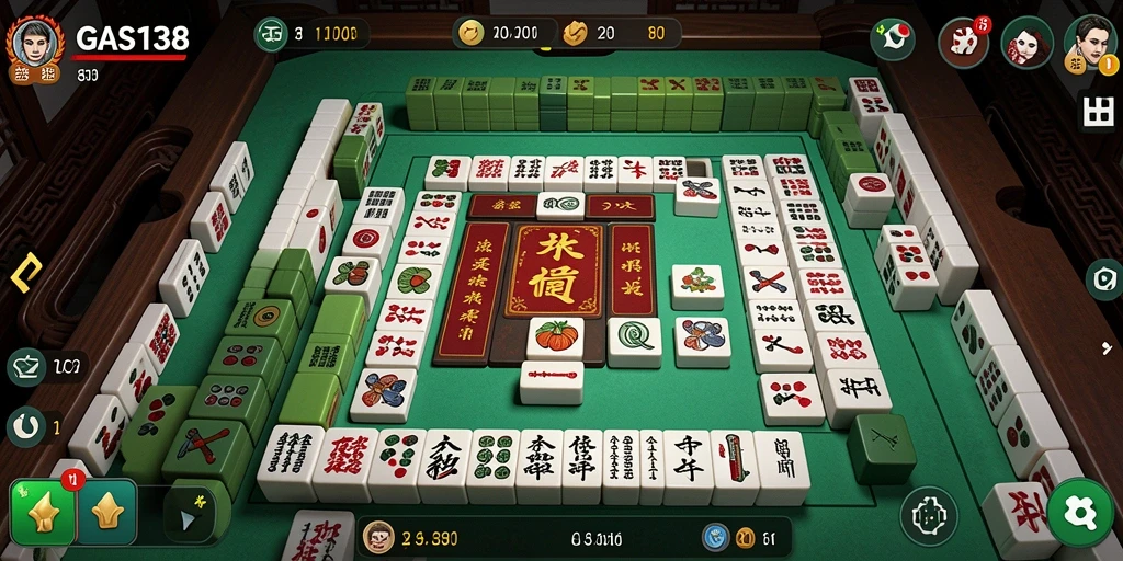 Screenshot GAS138 menampilkan gameplay menarik dari permainan Mahjong.