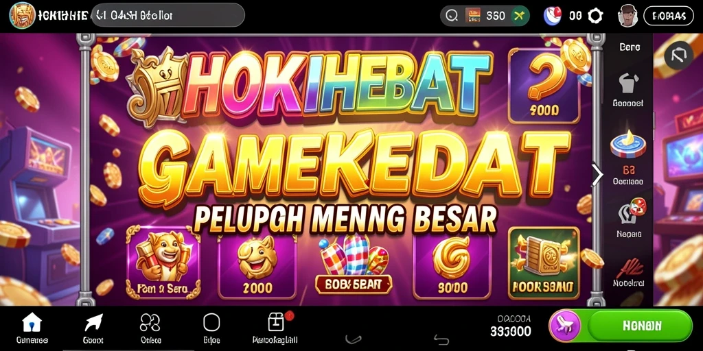 Tampilan gameplay menarik dari HOKIHEBAT dengan efek visual memikat.