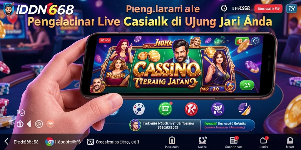 Screenshot gameplay Live Casino IDN668 yang menarik dan interaktif.