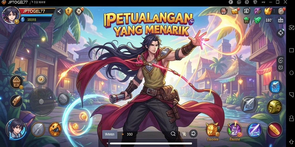 Tampilan gameplay yang menakjubkan dari JPTOGEL77 dengan aksi karakter.