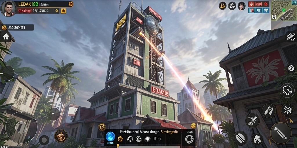 Menampilkan gameplay seru di menara pertahanan LEDAK188.