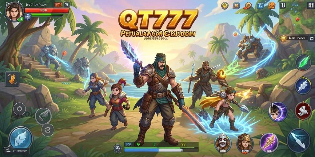 Screenshot gameplay QT777 menampilkan aksi seru di dunia terbuka.