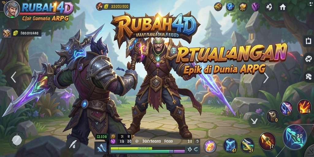 Gambaran aksi seru dalam permainan ARPG RUBAH4D.