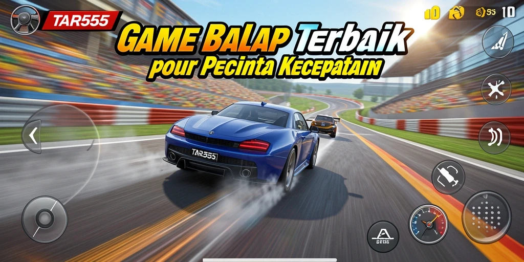 Screenshot TAR555 menampilkan aksi balap seru yang mendebarkan.