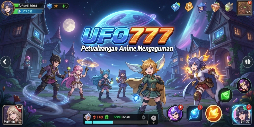 Tampilan gameplay yang menarik dan penuh warna dalam UFO777.